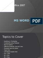 Microsoft Office 2007: MS WORD 2007