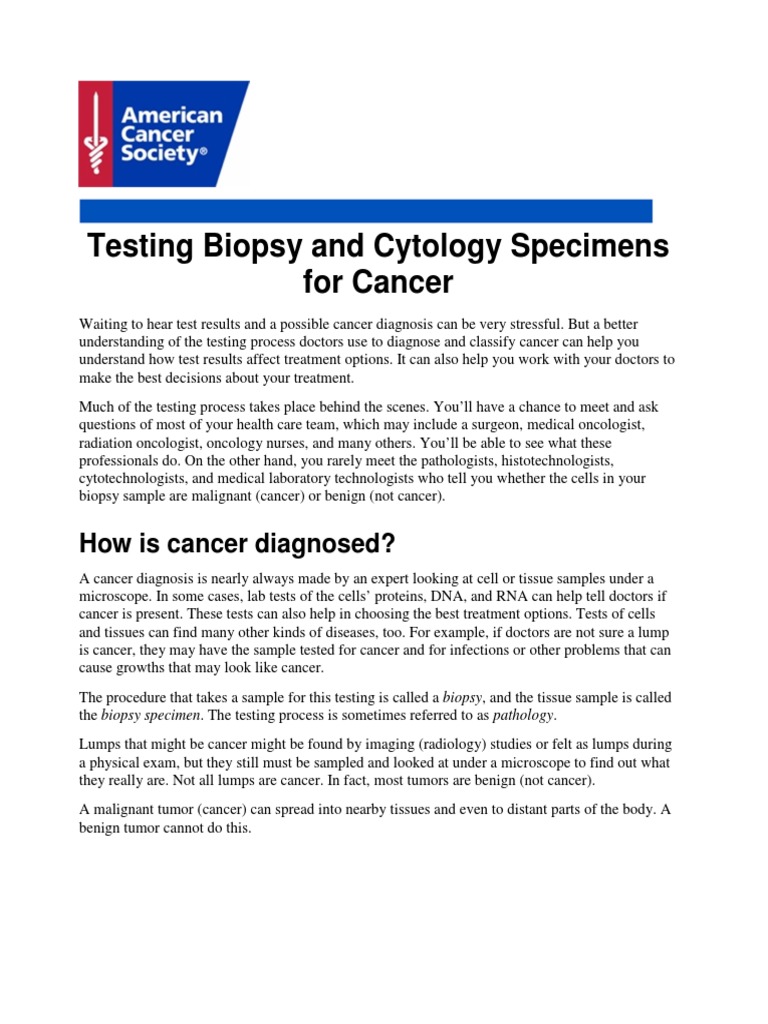Testing Biopsy and cytology specimens for cancer.pdf | Biopsy ...