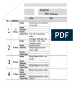 Stop Motion Schedule