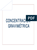 Concentración gravimétrica: principios y métodos
