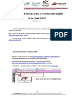 Instructiuni Inregistrare ANAF Semn Digitala