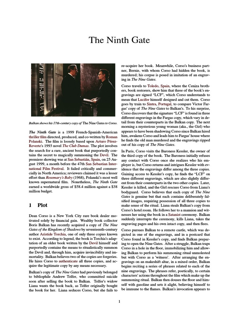 The Ninth Gate PDF Mystery