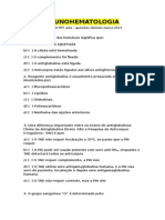 IMUNOHEMATOLOGIA: TESTES DE ANTIGLOBULINA E GRUPOS SANGUÍNEOS