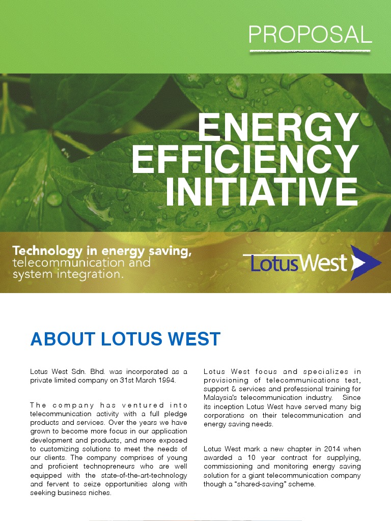 Energy Efficiency Initiative Proposal | PDF | Alternating Current ...