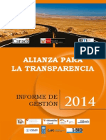 Alianza para la Transparencia. Informe de Gestión 2014