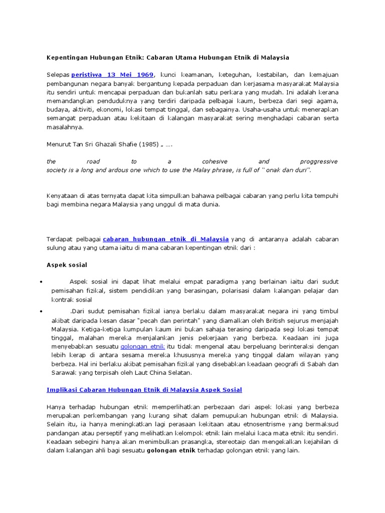 Kepentingan Hubungan Etnik 13 Mei 1969  PDF