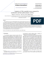 Synthesis and investigation of TiO2 nanotube arrays prepared by anodization and their photocatalytic activity Hailei Li, Lixin Cao *, Wei Liu, Ge Su, Bohua Dong