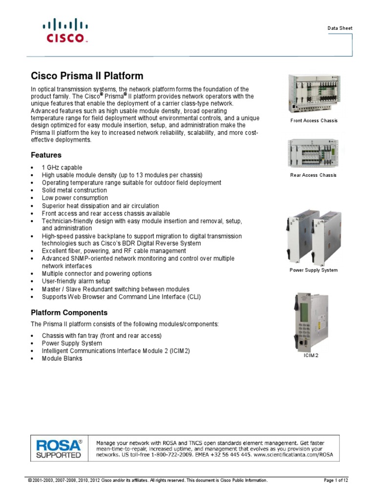 CHASIS PRISMA Product Data Sheet0900aecd806c4ac4 | PDF | Electrical ...