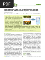 ACS Sustainable Chemistry and Engineering Rigid Polyurethane Foams From Cardanol Synthesis, Structural Characterization, and Evaluation of Polyol and Foam Properties