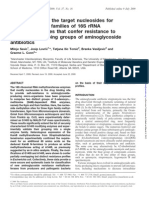 Determination of the target nucleosides for members of two families of 16S rRNA methyltransferases that confer resistance to partially overlapping groups of aminoglycoside antibiotics