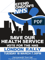 Defend London's NHS 10 March RALLY