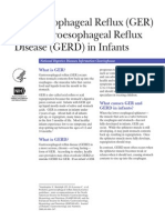 Gastroesophageal Reflux (GER) and Gastroesophageal Reflux Disease (GERD) in Infants