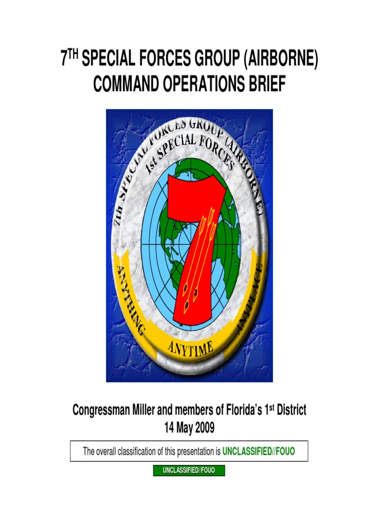 7th Special Forces Group Overview | PDF | History