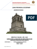 Directiva Nº002 - Ejecucion de Obras APROBADO R.A. 096-2008-MPE-C