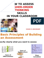 How To Assess: Higher-Order Thinking