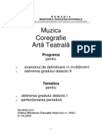 Muzica, Coregrafie, Arta Teatrala (Educatie Muzicala, Educatie Muzicala Specializata Si Coregrafie) Def & Grad II[1]