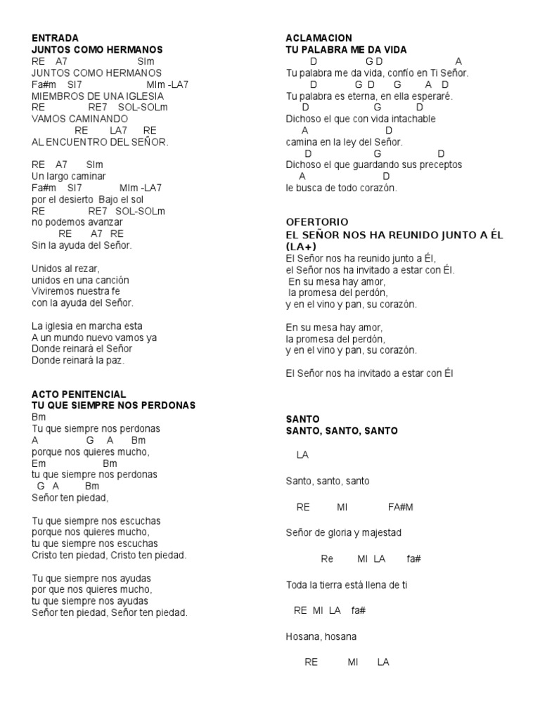 Para Misa Acordes Docx Orador Del Senor Cristo Titulo para misa acordes docx orador del