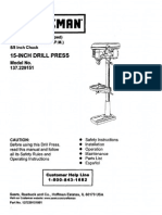 Drill Press Machine User Manual 