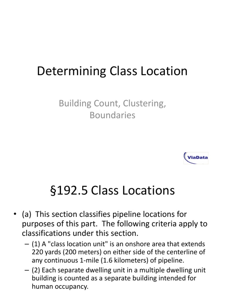 Class Location Classification Guide | PDF | Trail | Motel