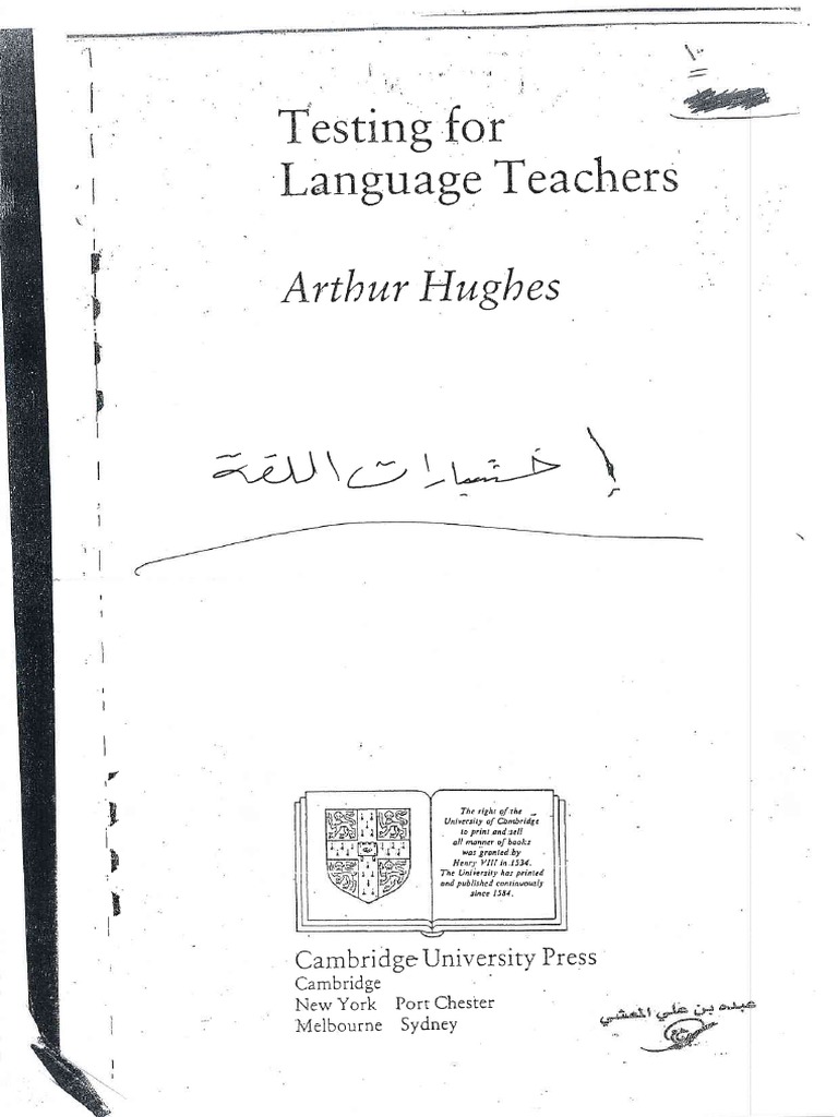 HUGHES - Testing For Language Teachers | PDF | Multiple Choice | Test ...