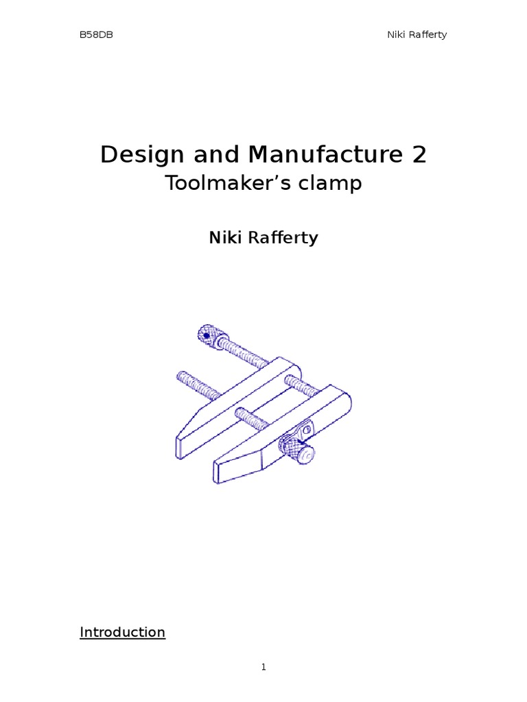 Toolmaker's Clamp Design Specifications | PDF