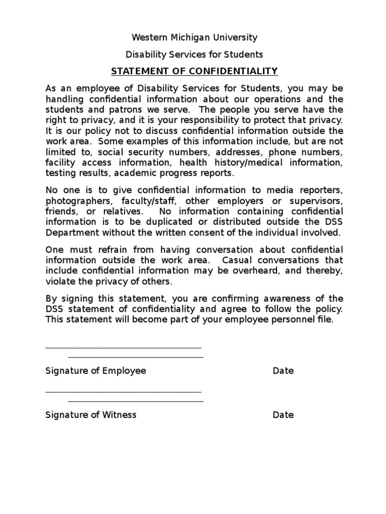 statement of confidentialitymentors Mentorship Confidentiality