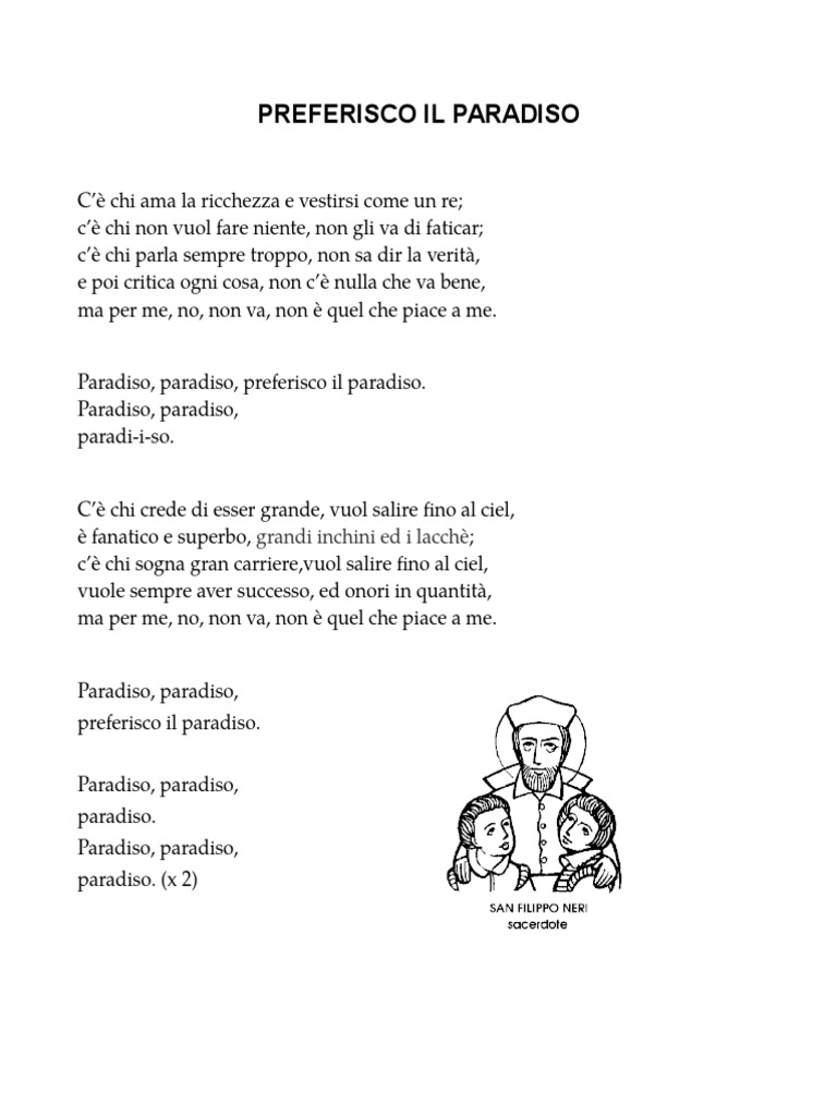 Paradiso Paradiso Preferisco Il Paradiso Testo