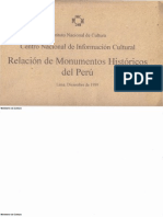 Relación de Monumentos Históricos del Peru