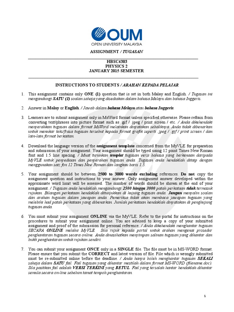 Physics 2 Assignment Guidelines 2015 | PDF | Electrical Substation ...