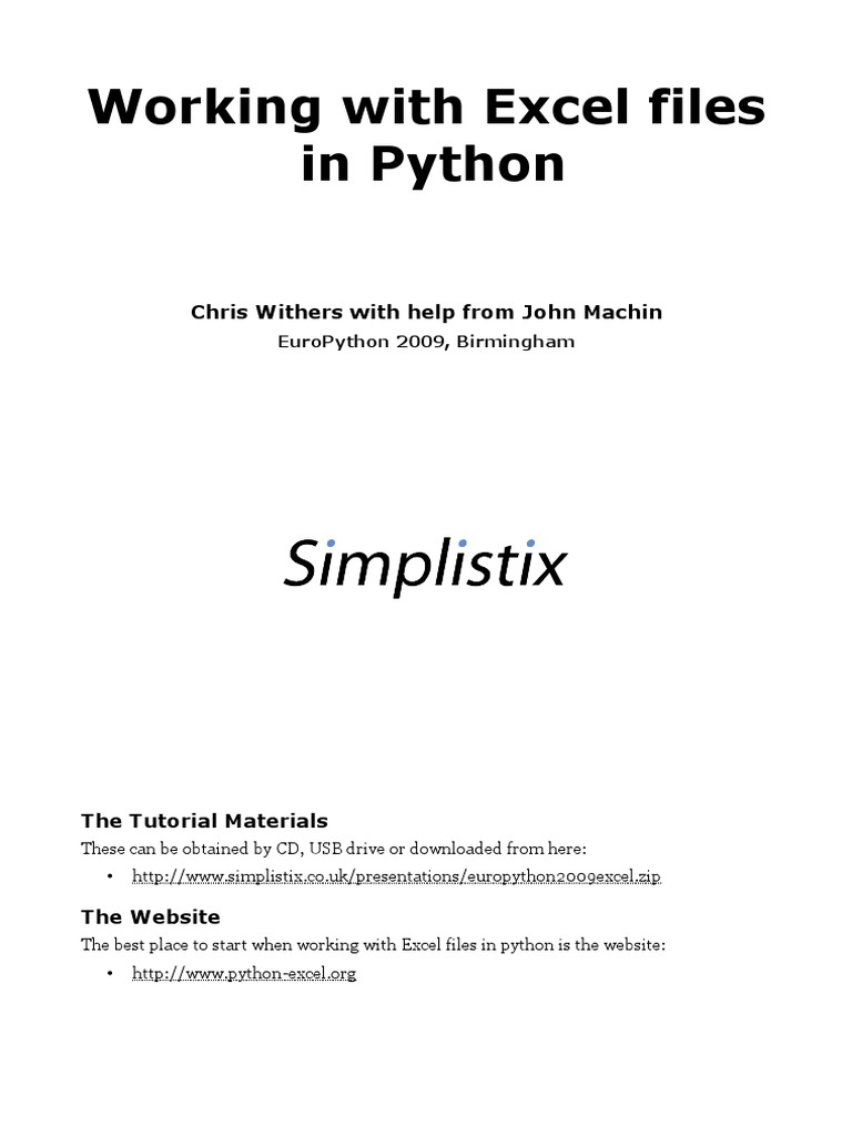 Python Excel | PDF | Spreadsheet | Boolean Data Type