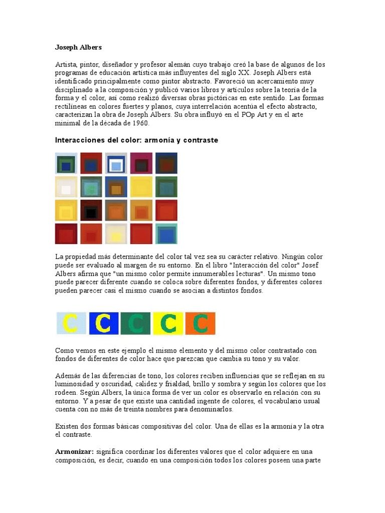 4, Interacciones Del Color Josef Albers Color Ligero