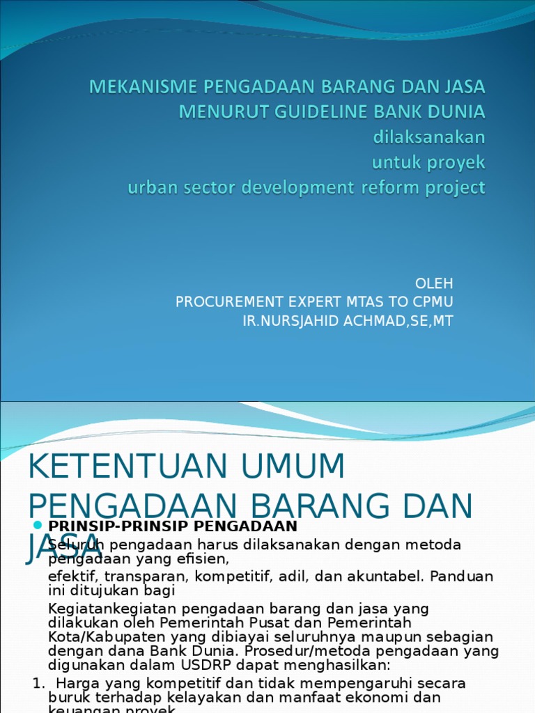 Panduan Pengadaan Barang dan Jasa | PDF | Pengelolaan Keuangan & Uang ...