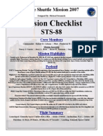 STS-88 MISSION CHECKLIST