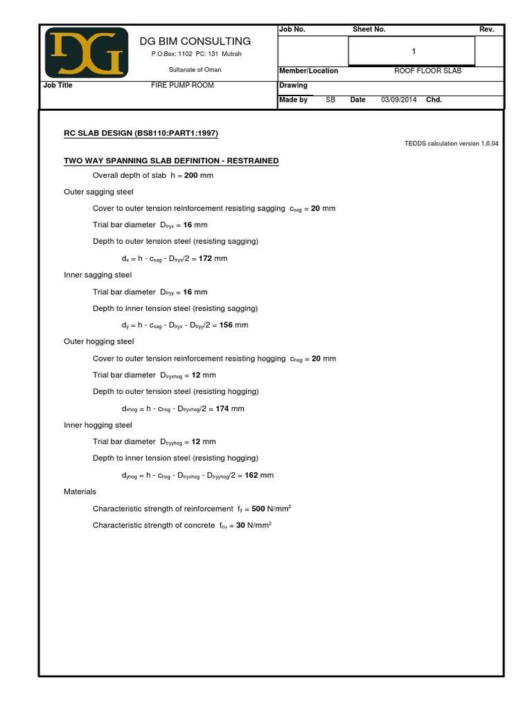 RF Slab | PDF | Strength Of Materials | Concrete