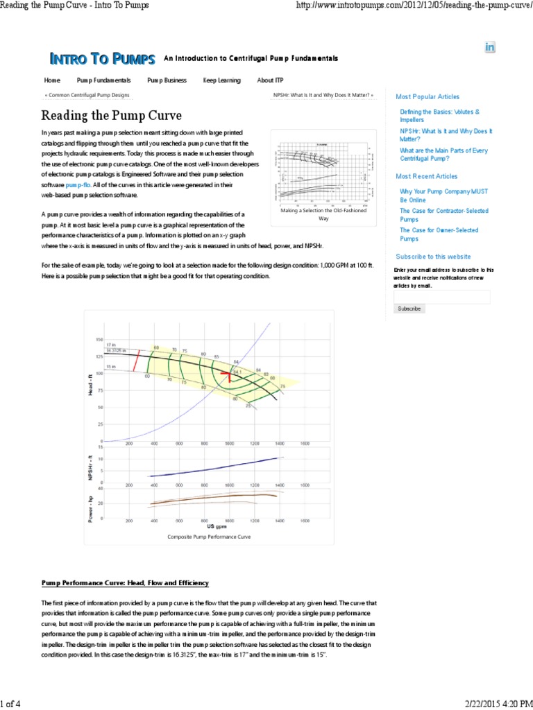 Understanding Pump Curve Basics | PDF | Pump | Gases