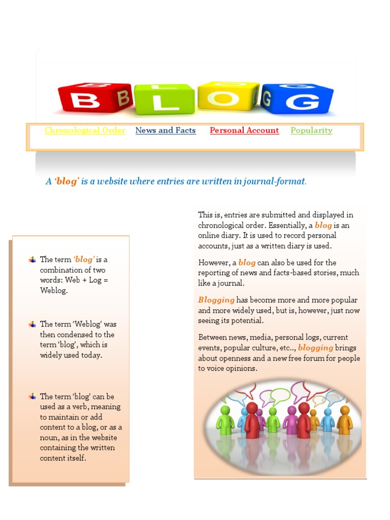 Understanding Blogs: Definition & Purpose | PDF