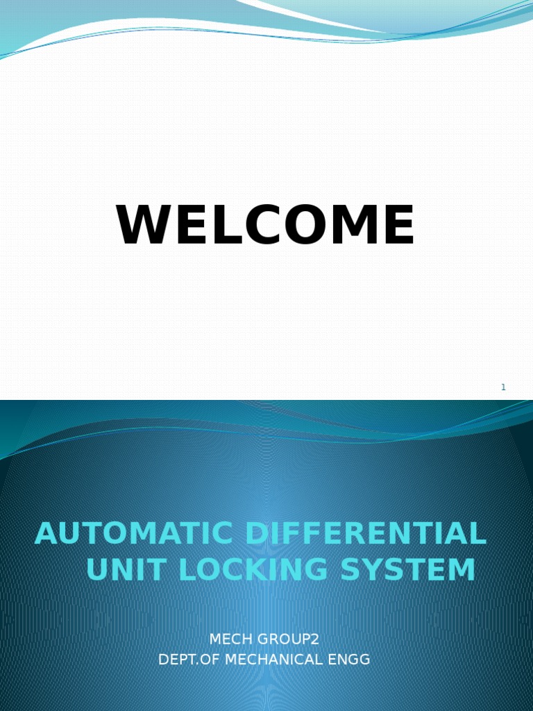 Automatic Differential Unit Locking System PDF Transmission