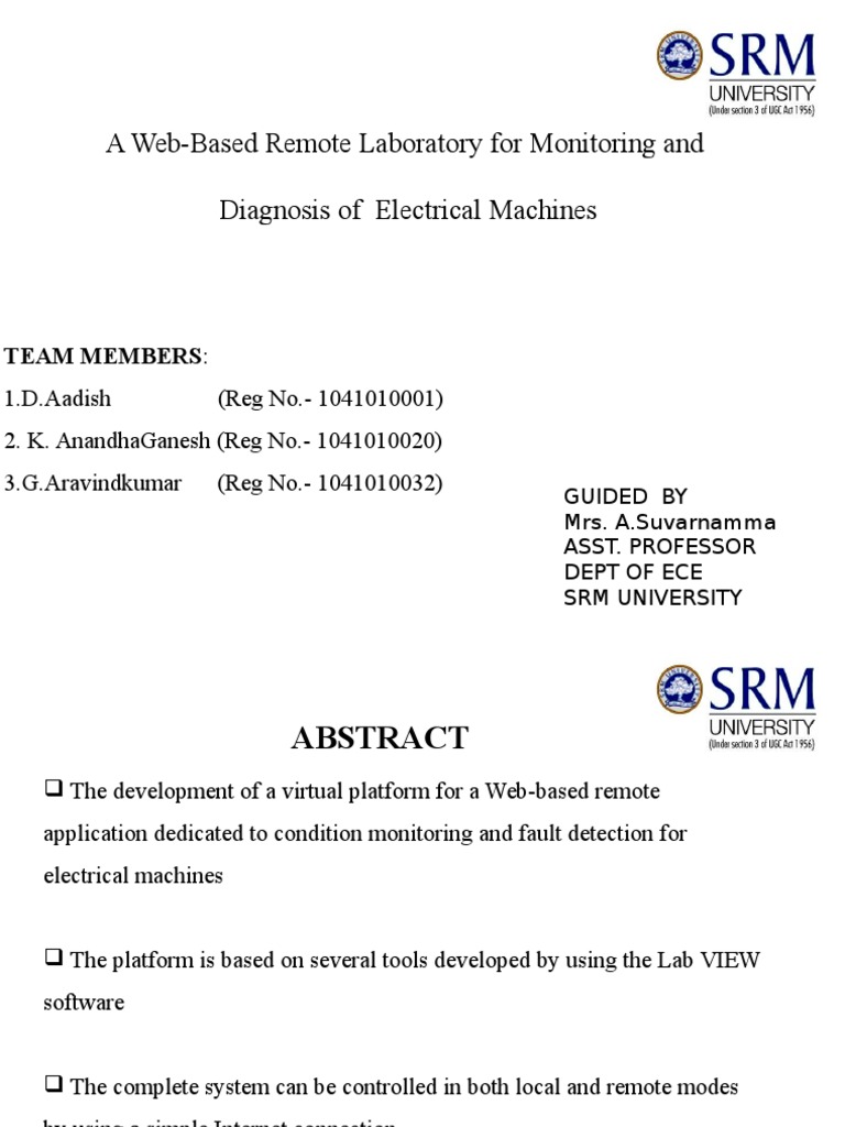 A Web-Based Remote Laboratory For Monitoring and Diagnosis of ...