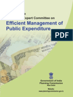 Report of the High Level Expert Committee on Efficient Management of Public Expenditure