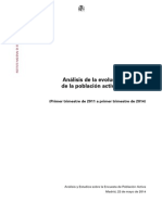 Análisis de la evolución reciente de la población activa en España