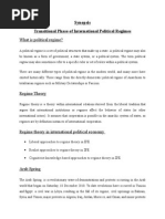 What Is Political Regime?: Synopsis Transitional Phase of International Political Regimes