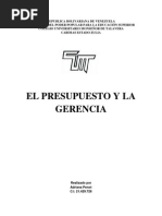El Presupuesto y La Gerencia
