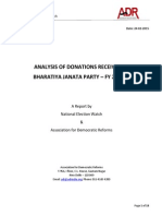 Analysis of Donations To BJP During FY 2013-14 PDF