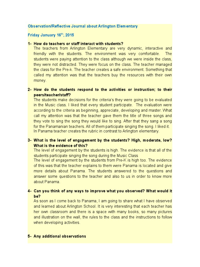 Child observation a reflective report picture