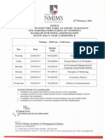 NMIMS Exam Timetable