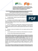 Contraargumentos de Sociedad Civil a la Consejería Jurídica de la Presidencia - Ley General de Transparencia y Acceso a la Información Pública (24, febrero 2015)