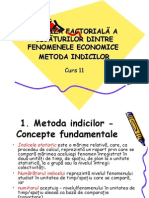 Analiza Factorială A Legăturilor Dintre Fenomenele Economice Metoda Indicilor