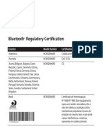 Bluetooth Regulatory Certification