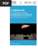 Download Cameroun  Les dfenseurs des droits des personnes LGBTI confronts  lhomophobie et la violence  by Press Fidh SN256801910 doc pdf