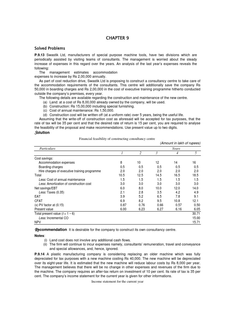 CH 9 | PDF | Net Present Value | Depreciation